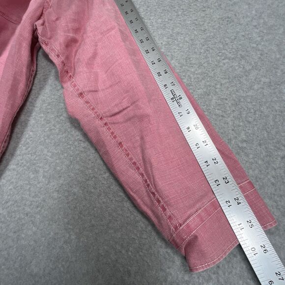 Tommy Bahama Shirt Mens XL Extra Large Pink 100% Linen Long Sleeve Button Up - Picture 5 of 12